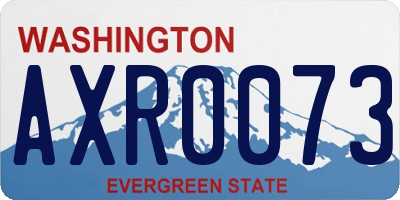 WA license plate AXR0073