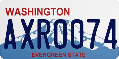 WA license plate AXR0074