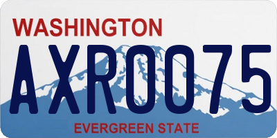 WA license plate AXR0075