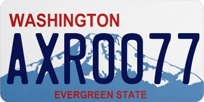 WA license plate AXR0077