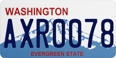 WA license plate AXR0078