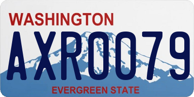 WA license plate AXR0079