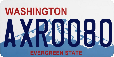 WA license plate AXR0080
