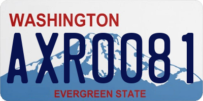 WA license plate AXR0081