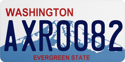 WA license plate AXR0082