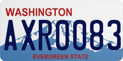 WA license plate AXR0083