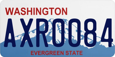 WA license plate AXR0084