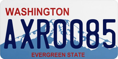 WA license plate AXR0085