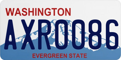 WA license plate AXR0086
