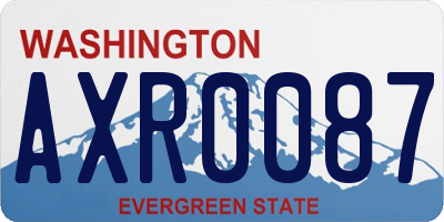 WA license plate AXR0087