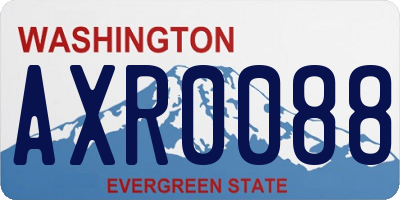 WA license plate AXR0088