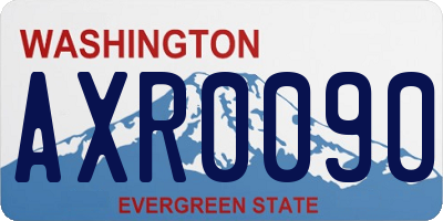 WA license plate AXR0090