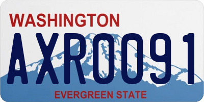 WA license plate AXR0091