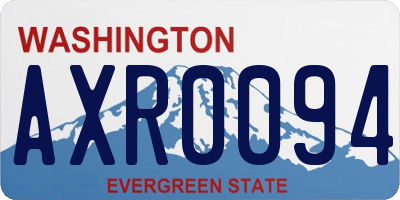WA license plate AXR0094