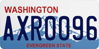 WA license plate AXR0096