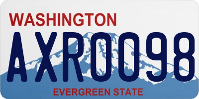 WA license plate AXR0098
