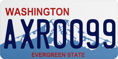 WA license plate AXR0099