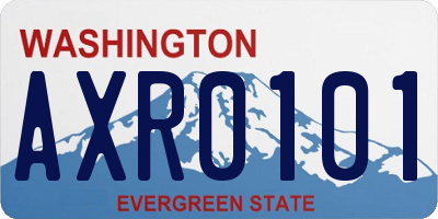 WA license plate AXR0101