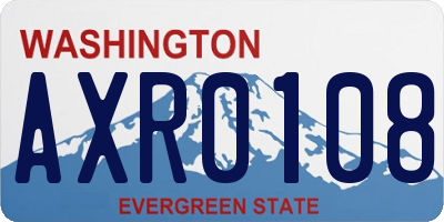WA license plate AXR0108