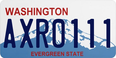 WA license plate AXR0111