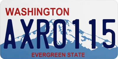 WA license plate AXR0115