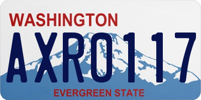 WA license plate AXR0117