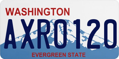 WA license plate AXR0120