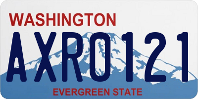 WA license plate AXR0121