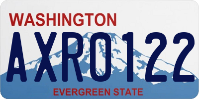 WA license plate AXR0122