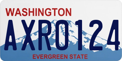 WA license plate AXR0124