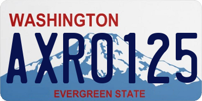 WA license plate AXR0125