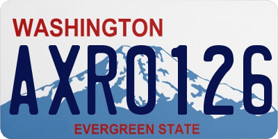 WA license plate AXR0126