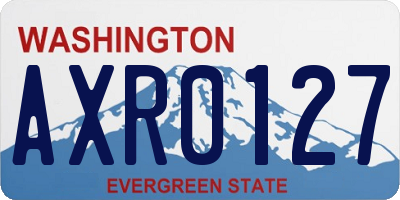 WA license plate AXR0127