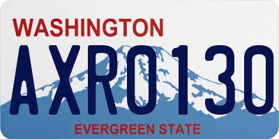 WA license plate AXR0130