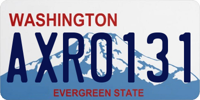 WA license plate AXR0131