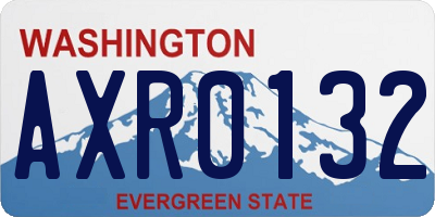 WA license plate AXR0132