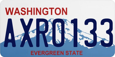 WA license plate AXR0133