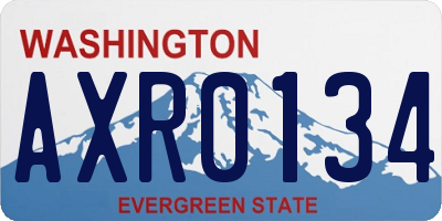 WA license plate AXR0134