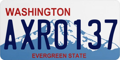 WA license plate AXR0137