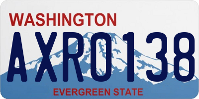 WA license plate AXR0138