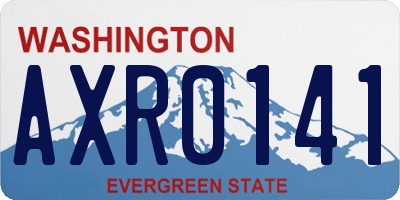 WA license plate AXR0141