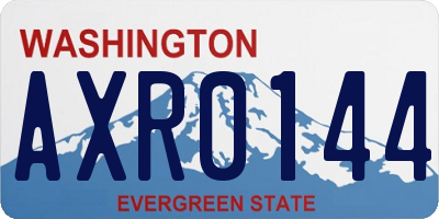 WA license plate AXR0144