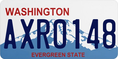 WA license plate AXR0148