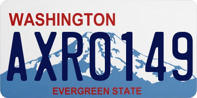 WA license plate AXR0149