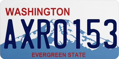WA license plate AXR0153