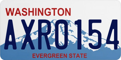 WA license plate AXR0154