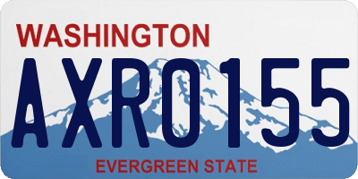 WA license plate AXR0155