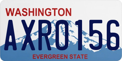 WA license plate AXR0156
