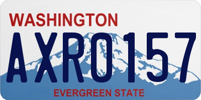 WA license plate AXR0157