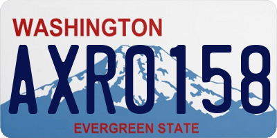 WA license plate AXR0158